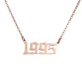 Ожерелье из розового золота из нержавеющей стали, год рождения, 1990-2000 год, сувенирное ожерелье из Канады, оптовая продажа